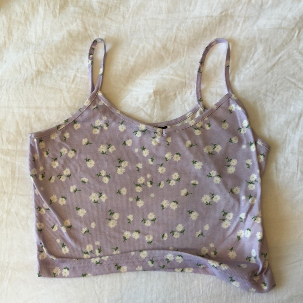 Purple, flower, tank top